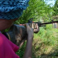 Веревочный курс на природе. Тимбилдинг. Этап стрельба из лука